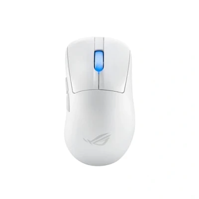 Obrázek ASUS ROG Keris II Ace Wireless AimPoint White herní myš (ergonomická, optický senzor Pro, 42 000 DPI, Optical Micro Switches, USB, Bluetooth, 2,4 GHz HF SpeedNova, bílá)