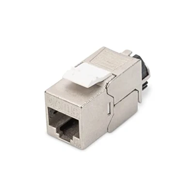 Obrázek DIGITUS Keystone modul Cat 6A postroje 1 kus zdířka RJ45 500 MHz 10GBase T AWG 26 22 možnost designu s páčkou mřížky montáž bez nářadí