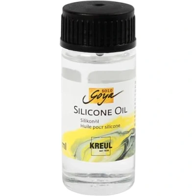 Obrázek KREUL 87220 Solo Goya silikonový olej, 20 ml, pro výraznou vazbu buněk při pouringu, sklo s kapátkem