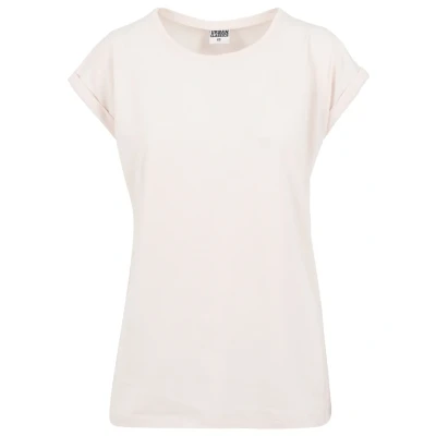 Obrázek Urban Classics Extended Shoulder Jednoduché tričko, Ženy, Velikost: Small, Pink