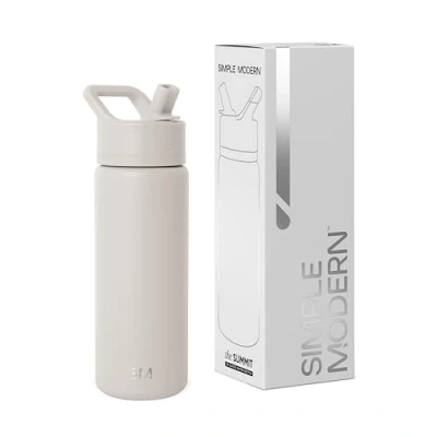 Obrázek Simple Modern láhev na pití s brčkem, vodu z ušlechtilé oceli, izolovaná pro sportovní fitness studio Summit 530 ml Almond Birch