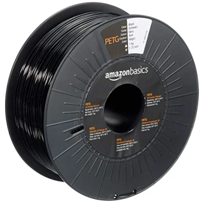 Obrázek Amazon Basics 3D Drucker Filament aus PETG Kunststoff, 1.75 mm, Schwarz, 1 kg Spule