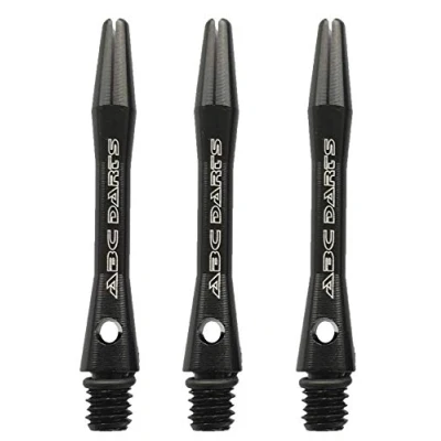 Obrázek abcdarts Unisex hliníková sada Shaft Dart Sch fte pro dospělé, černá, krátké EU