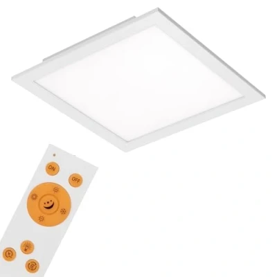 Obrázek Briloner Leuchten 7194 016 panel stropního světla, stmívatelný, barevné ovládání, dálkové 16 W, 1600 lm, LED lampa, lampa do obývacího pokoje, stropní bílá, 29,5 cm, kov
