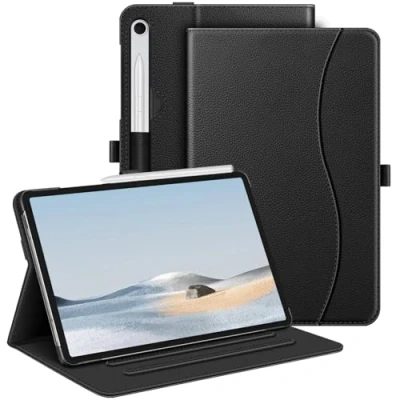 Obrázek Fintie pouzdro pro Samsung Galaxy Tab S9 FE 10,9 palců/Tab 11 palců 2023 tablet, víceúhlé ochranné s přihrádkou na dokumenty a funkcí automatického spánku/probuzení, černé