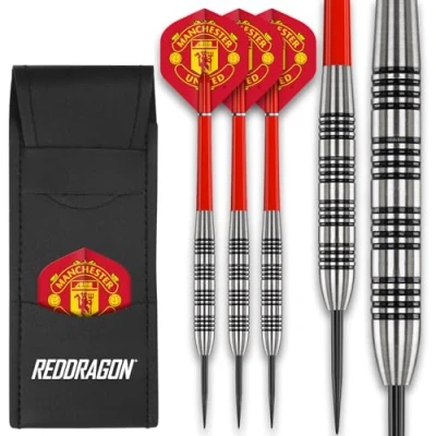 Obrázek FOCO Oficiálně licencované letky Manchester United FC s Red Dragon 24 gramů wolframové sady šipek