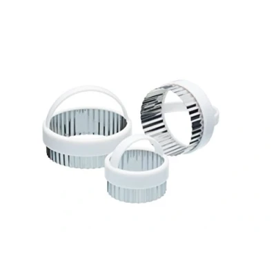 Obrázek KitchenCraft 3er Set Ausstechform Ausstecher Plätzchenform mit Kunststoffgriffen Edelstahl, Silber