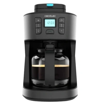 Obrázek Cecotec Tropfkaffeemaschine Coffee 66 Grind &amp; Drop. 1086 W, Klingenmühle, bis zu 12 Tassen, Extremearoma Technologie, Digitale Tropfkaffeemaschine, aus Edelstahl, mit automatischer Abschaltung