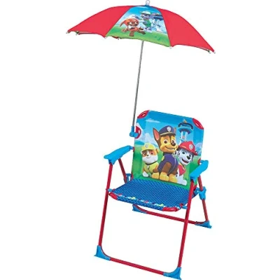 Obrázek Fun House Dětská skládací židle se slunečníkem, ocel, modrá, 38 x 8 50 cm