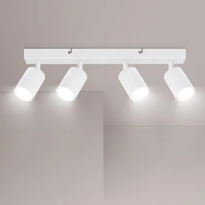 Obrázek Ketom Deckenstrahler 4 Flammig GU10 LED Weiß Modern Deckenlampe Strahler 43cm/17inch, Ohne Leuchtmittel