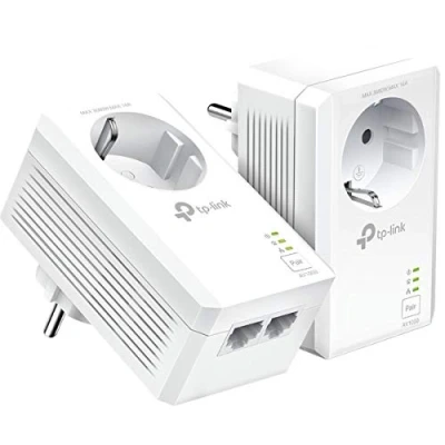 Obrázek TP Link Powerline Adapter Set TL PA7027P KIT(mit Steckdose, 2x Gigabit Port, Plug&amp;Play, Kompatibel mit allen HomePlug AV/AV2 Adaptern, ohne WLAN)