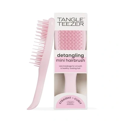 Obrázek Tangle Teezer Ultimate Detangler kartáč na vlasy, odstraňuje uzly a snižuje lámání, mini vlasy cesty, malé ruce všechny typy vlasů, Millennial Pink