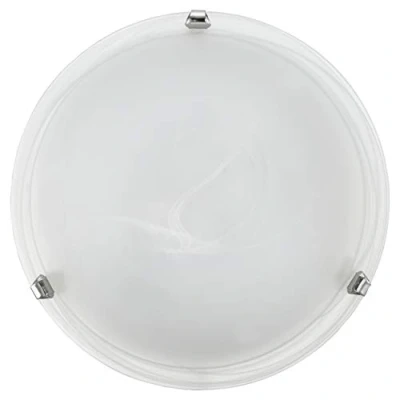 Obrázek EGLO stropní svítidlo Salome, s 1 žárovkou klasické, lampa do obývacího pokoje z kovu a alabastrového skla, kuchyňská v chromových barvách, bílá, chodby strop