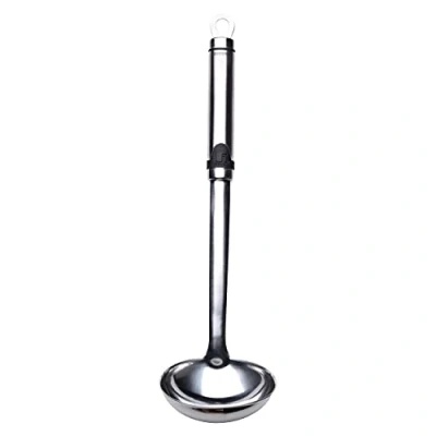 Obrázek BERGNER Gizmo naběračka na polévku Z robustní ušlechtilé oceli s poutkem ergonomická rukojeť velikost 33 cm a objem 75 ml