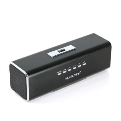 Obrázek Zvuková stanice MA od Musicman, stereo reproduktor s integrovanými bateriemi (MP3 přehrávač, rádio, slot pro microSD kartu, USB Slot) černá