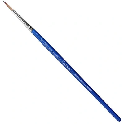 Obrázek Winsor &amp; Newton 5301004 Cotman štětec na akvarelové syntetické vlasy série 111 kulatý štětec, krátká násada s vynikající pružností, barevnou nosností a přesností bodů č. 53 mm, průhledný