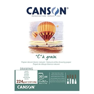 Obrázek Canson 400060600 C a grain kreslicí papír, A4, přírodní bílá