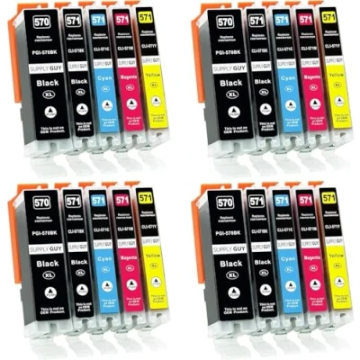 Obrázek Supply Guy 20 XL patrony do tiskárny kompatibilní s Canon PGI 570 CLI 571 pro Pixma MG5750 MG5751 MG5752 MG5753 MG6800 MG6850 MG6851 MG6852 MG6853 TS5000 TS50501 TS50 53 TS5055 TS6050 TS6051 TS6052