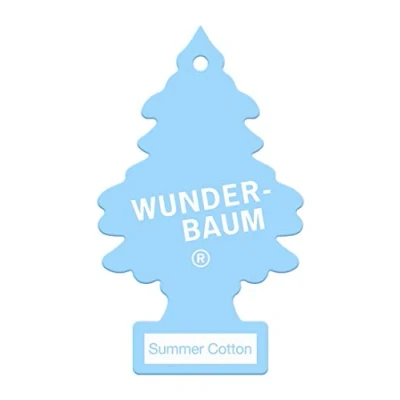 Obrázek WUNDER BAUM Osvěžovač vzduchu do auta přívěsek pro dlouhotrvající vůni v autě nebo doma Summer Cotton 1 kus