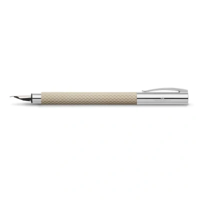 Obrázek FABER CASTELL 149620 plnicí pero Ambition OpArt White Sand, šířka pera M, vč. dárkového balení