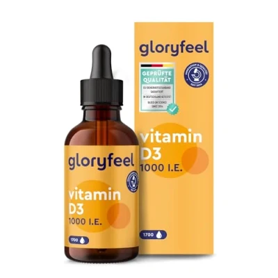 Obrázek Vitamín D3 1000 I.E. na kapku 50 ml (tekutý) v MCT oleji z kokosu kapky vitamínu vysoce biologicky dostupné a stabilní laboratorně testováno, vyrobeno Německu bez přísad