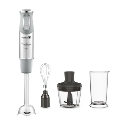 Obrázek Moulinex Quick chef Quickchef tyčový mixér se 3 příslušenstvím, ušlechtilá ocel, 10 rychlostí, 1000 W