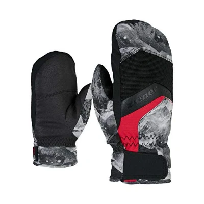 Obrázek Ziener Chlapecké LABINOS AS(R) Mid glove junior lyžařské rukavice/zimní sporty vodotěsné, prodyšné, šedý mountain print, 3