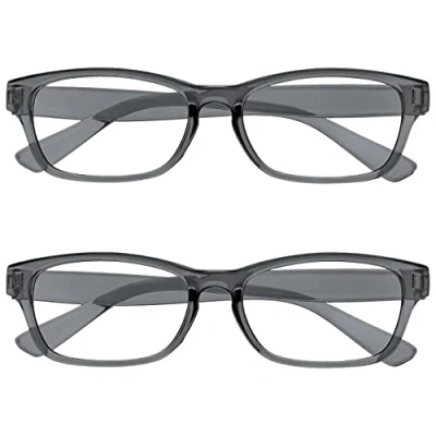 Obrázek Die Lesebrille Unternehmen Grau Leser Wert 2er Pack Herren Frauen RR77 7 +3,00