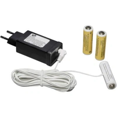 Obrázek Konstsmide Síťový adaptér pro baterie se 3 x AA 1,5 V bateriemi, 4,5 V, bílý kabel 5163 000
