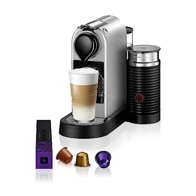 Obrázek Nespresso Kávovar na kapsle Krups XN761B Citiz&amp;Milk automatický pohotovostní režim 1260 W kapacita nádržky vodu: 1 l tlak čerpadla: 19 barů stříbrný