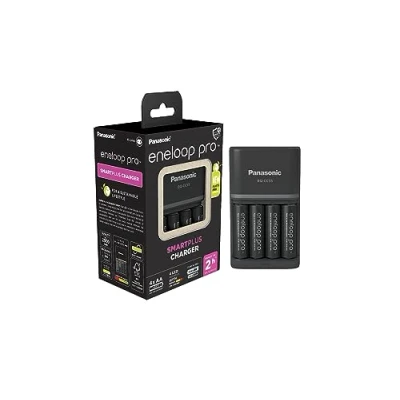 Obrázek eneloop pro SmartPlus Ladegerät, für 1 4 AA/AAA NI MH Akkus, 2 Stunden Ladezeit, 10 Sicherheitsfunktionen, inkl. AA Akkus (2500 mAh)