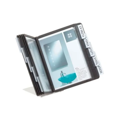 Obrázek Durable Systém stolních pozorovacích tabulek (Vario Table 10, s 10 průhlednými panely A5) černý, 550601
