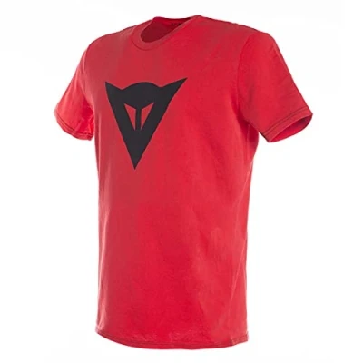 Obrázek Dainese Speed Demon tričko, pánské tričko s krátkými rukávy, trikot logem pro dospělé, ze 100% bavlny, měkké a cool, klasický styl, červená/černá