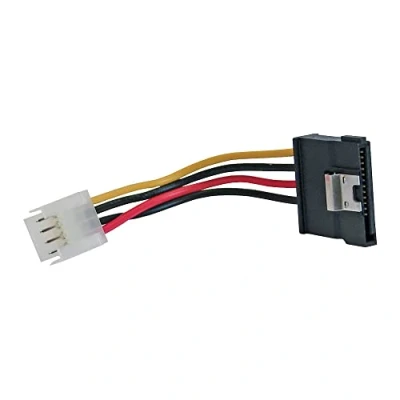 Obrázek InLine 29660B SATA napájecí kabel, 1x 8,89 cm (3,5&quot;) zdířka na 15pólové konektory, s poutkem, 0,15m