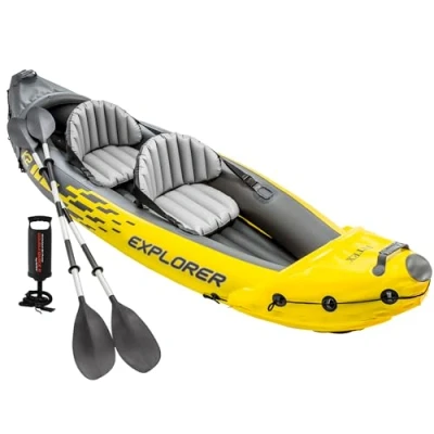Obrázek Intex, nafukovací loď, kajak, loď Explorer K2, neobsahuje ftaláty, vč.84 pádel a vzduchové pumpy, 312 x 91 51 cm.