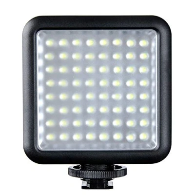 Obrázek GODOX LED64 LED Videoleuchte schwarz mit 64 LEDs (Universal, 5500 K, 4,5 W, Akku/Batterie)