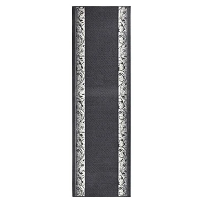 Obrázek Hanse Home koberec Plant 80 x 200 cm běhoun měkký krátký vlas retro vintage design na chodbu, do ložnice, dětského pokoje, koupelny, obývacího kuchyně, dekorační běhouny šedý