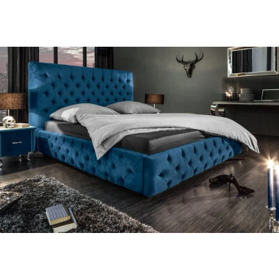Obrázek Chesterfield postel PALLAS Dekorhome Modrá