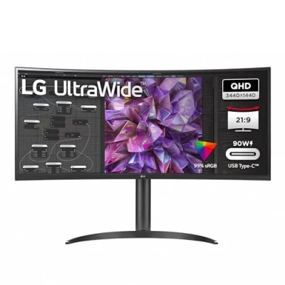Obrázek LG Electronics 34WQ75X B.AEU IPS 21:9 UltraWide Monitor 34&quot; (86,72 cm), TFT LCD Aktiv Matrix s White LED Backlight, Anti Glare, černý