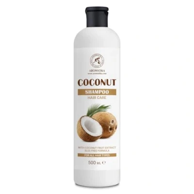 Obrázek Kokosový šampon 480 ml se 100% přírodním kokosovým olejem Cocos pro růst a objem bez sulfátů Coconut Shampoo