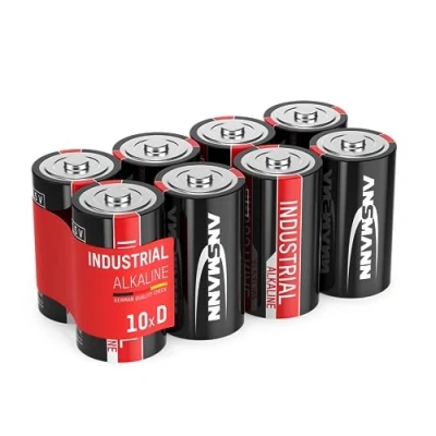 Obrázek ANSMANN Industrial alkalická baterie Mono D LR20 Longlife profesionální průmyslová pro vysoké nároky na proud (v balení po 10 kusech) vysoká kapacita pokrývá