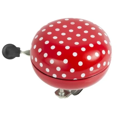 Obrázek M Wave Ladybird zvonek na jízdní kolo, různé designové oceli, červený, 80 mm