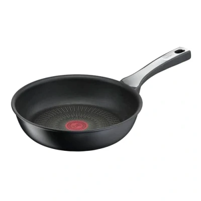 Obrázek Tefal pánev Unlimited On 24 cm, indukční s nepřilnavým titanovým povrchem odolným proti poškrábání, termo signál při ideální teplotě pečení, bez PFOA, vhodná pro všechny druhy sporáků, černá,