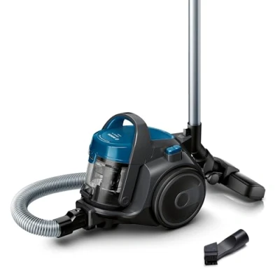 Obrázek Bezsáčkový vysavač Bosch Clean&#039;n Serie 2 BGC05A220A, na podlahy, podlahová hubice parkety, koberce, dlaždice, hygienický filtr, dlouhý kabel, tichý, lehký, 700 W, modrý