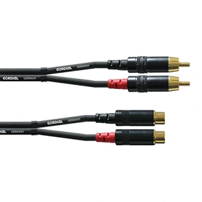 Obrázek CORDIAL CABLES RCA AUDIO kabel samec/samice 3 m Essentials