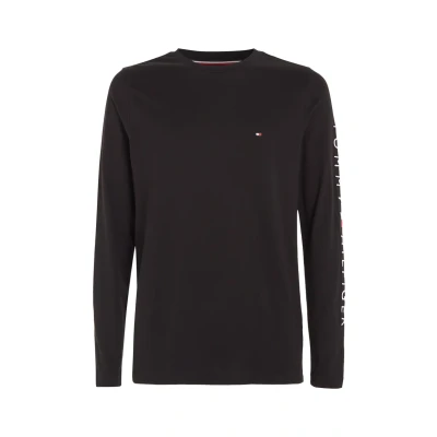 Obrázek Tommy Hilfiger LOGO LONG Sleeve TEE Top s dlouhým rukávem, Muži, Velikost: XS, Black