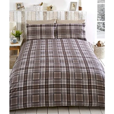 Obrázek Rapport St Andrews Flannelette Duvet Cover Set Natural Double povlečení, přírodní, dvojlůžko
