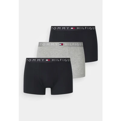 Obrázek Tommy Hilfiger Original Trunk 3 PACK Boxerky, Muži, Velikost: Small, Grey/white/desert sky