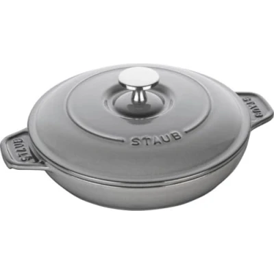 Obrázek STAUB Forma / servírovací deska/zapékací mísa s víkem, kulatá, 20 cm, 0,75 l, z litiny, pro všechny typy sporáků, grafitová šedá