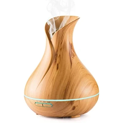 Obrázek Apore Aroma difuzér, 550 ml rozprašovač vůně éterický olej, zvlhčovač vzduchu pro aromaterapii, nastavitelný výtok mlhy, 7 barevných stupňů (550 ml)